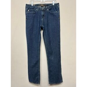 House of Deréon Straight Leg Jeans Size 34 Blue Denim USA Made Casual Cashmere